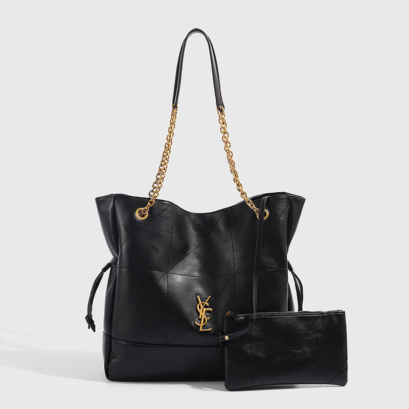 YSL Jamie 4.3 large pochon leather Tote bag 34x10x33cm