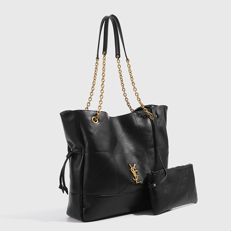 YSL Jamie 4.3 large pochon leather Tote bag 34x10x33cm
